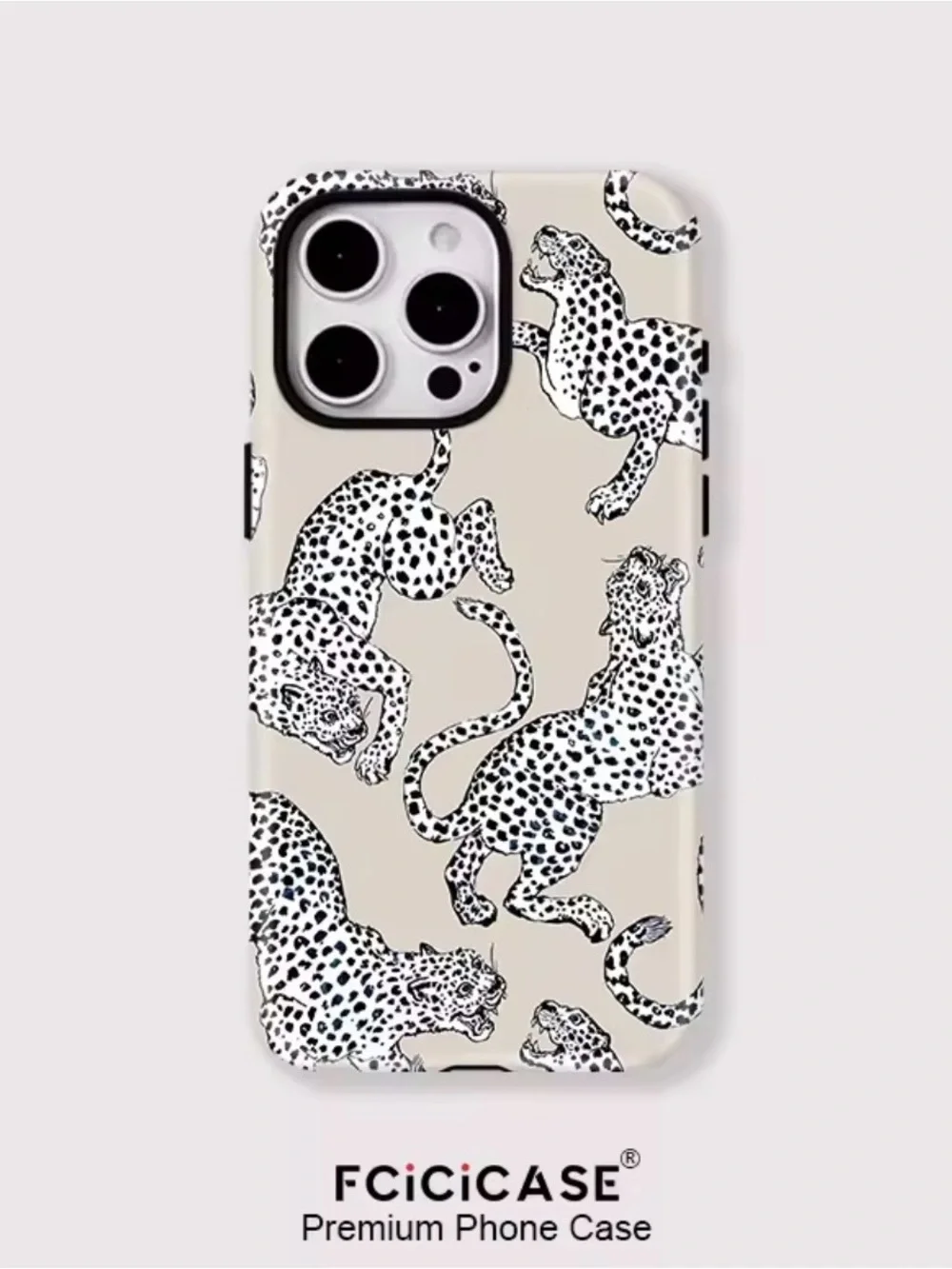 Beige Leopard Print iPhone 16 pro Case